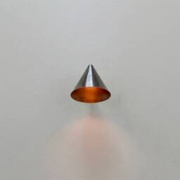 Small Cone Indoor Outdoor Sconce Lighting, Mid Century Copper Wall Lamp, Scandinavian Light Fixture, Modern Bedroom Lamp - thumbnail 3
