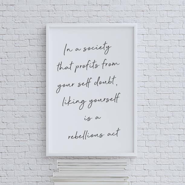 A4 Wall Art Print - Inspirational Black & White Home Quote - image 1
