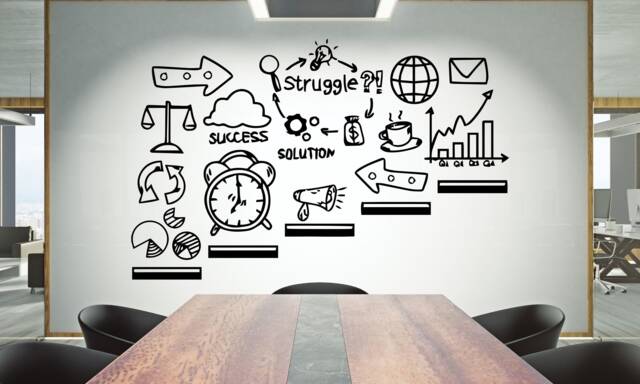 Teamwork Quote Vinyl Wall Decal Office Decor 2137Re - image 1