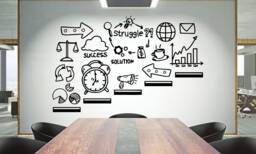 Teamwork Quote Vinyl Wall Decal Office Decor 2137Re - thumbnail 1