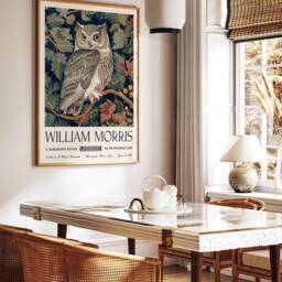 William Morris Print, Exhibition Poster, Kew Gardens London Vintage Wall Art, Owl Art - thumbnail 3