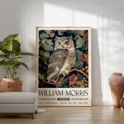 William Morris Print, Exhibition Poster, Kew Gardens London Vintage Wall Art, Owl Art - thumbnail 2