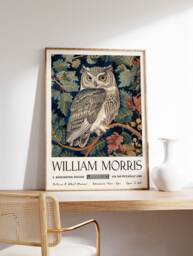 William Morris Print, Exhibition Poster, Kew Gardens London Vintage Wall Art, Owl Art - thumbnail 1