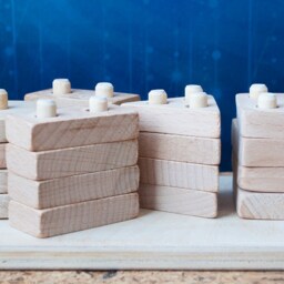 Wooden Sorter, Natural Wood First Sorting Toy, Montessori Baby Toy, Gift For Baby, Jigsaw Puzzle, Toy - thumbnail 3