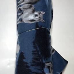 Zoofleece Wolf Blanket Quilt Throw Wolves Howling Blue Moon Animal 60x60 - thumbnail 3