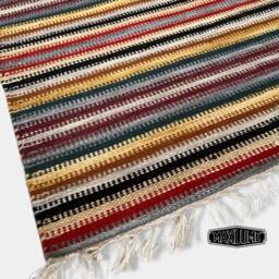 Hand Knotted Reversible Flat Weave Pure Wool Colourful Kilim Woollen Rug 3Ft X 5Ft - thumbnail 2