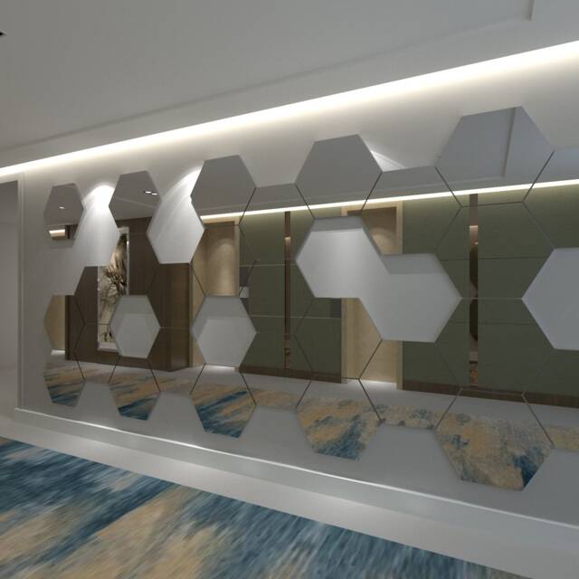 Aluminium Composite Panels, 30 Panels , Hexagons Honeycomb Wall Decor - Skuhexc30 - image 1