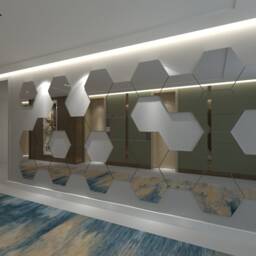 Aluminium Composite Panels, 30 Panels , Hexagons Honeycomb Wall Decor - Skuhexc30 - thumbnail 1
