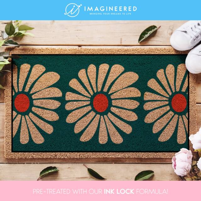 Floral Print Doormat, Door Mat, Outdoor Entryway Decor, New Apartment, Closing Gift, Design Entrance Welcome Mat - image 1