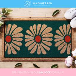 Floral Print Doormat, Door Mat, Outdoor Entryway Decor, New Apartment, Closing Gift, Design Entrance Welcome Mat - thumbnail 1