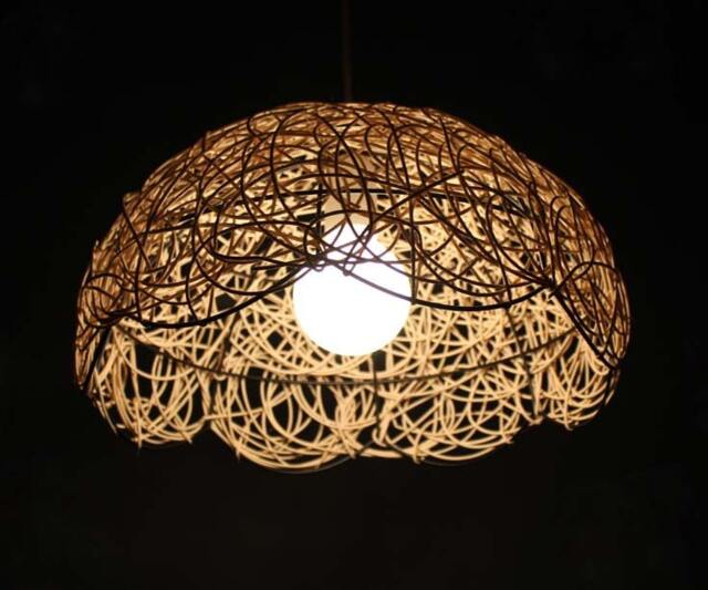 Flower Shape Rattan Pendant Lighs - Lighting Fixtures-Room Lightings-Coffee House Lighting-Decorative Lighting-Bar & Rrestaurant Lightings - image 1