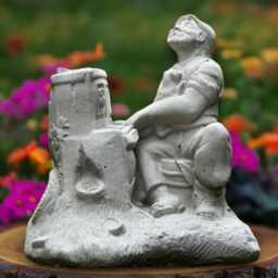 Concrete Street Pianist Statue Musician Garden Sculpture Piano Player Ornament Outdoor Music Decoration Cement Figurine Lover Gift - thumbnail 2