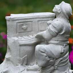 Concrete Street Pianist Statue Musician Garden Sculpture Piano Player Ornament Outdoor Music Decoration Cement Figurine Lover Gift - thumbnail 3