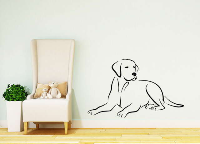 Dog Wall Decals Labrador Decal Veterinary Vinyl Sticker?? Pets Shop Grooming Salon Decor Art Chu715 - image 1