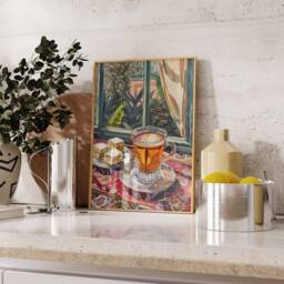 Islamic Food Poster, Coffee Arabic Decor, Persian Wall Art, Kitchen Afghan Gift - thumbnail 3