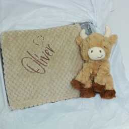 Personalised Blanket. Super Soft Coffee Waffle Blanket, Gift . Baby Gift, Shower - thumbnail 2
