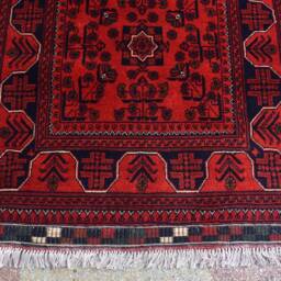 Handmade Wool Turkmen Runner Afghan Oriental Hallway Rug - 12.11 X 2.9 Ft - thumbnail 4