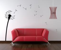 Large Dandelion Wall Decal 150cm Vinyl Flower Art - thumbnail 1