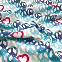 Hippie Swaddle & Hat Set, Peace Love Baby Shower Gift, Organic Cotton Blanket, Flower Child Nursing Cover, Newborn Girl Blanket - thumbnail 2