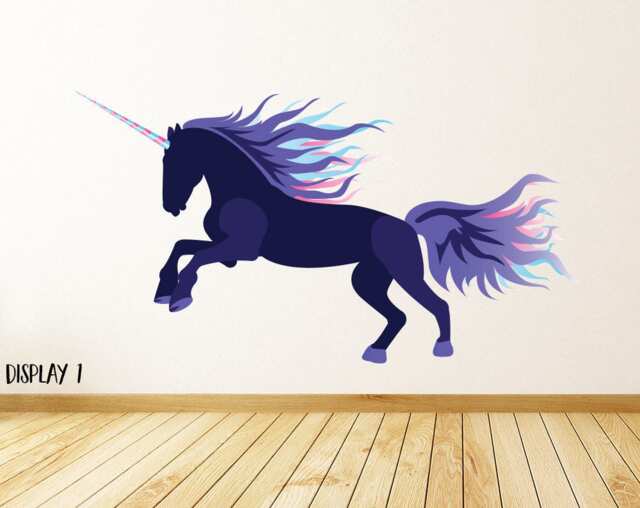 Unicorn Wall Art Girls Nursery Decor Magical Animal Vinyl - image 1