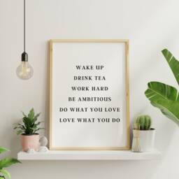 Motivational Wall Print, Inspirational Decor, Modern Art, Typography Office Home Decor Prints, Be Ambitious Print - thumbnail 3