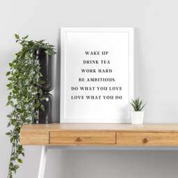 Motivational Wall Print, Inspirational Decor, Modern Art, Typography Office Home Decor Prints, Be Ambitious Print - thumbnail 2
