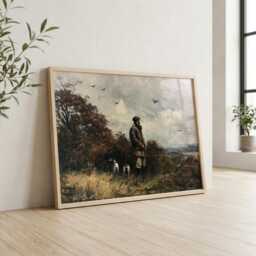 British Shooting Wall Art, Pheasant Hunter Oil Painting, Gundog Country Print, Traditional Field Sports Hunting Gift - thumbnail 3