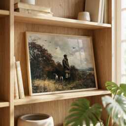 British Shooting Wall Art, Pheasant Hunter Oil Painting, Gundog Country Print, Traditional Field Sports Hunting Gift - thumbnail 4
