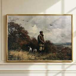 British Shooting Wall Art, Pheasant Hunter Oil Painting, Gundog Country Print, Traditional Field Sports Hunting Gift - thumbnail 2