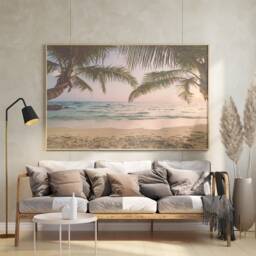 Landscape Palm Tree Sunset Print, Neutral Beach Print , Ocean Poster Wall Art Home Decor Bedroom , A5, A4, A3, A3+, A2 - thumbnail 2