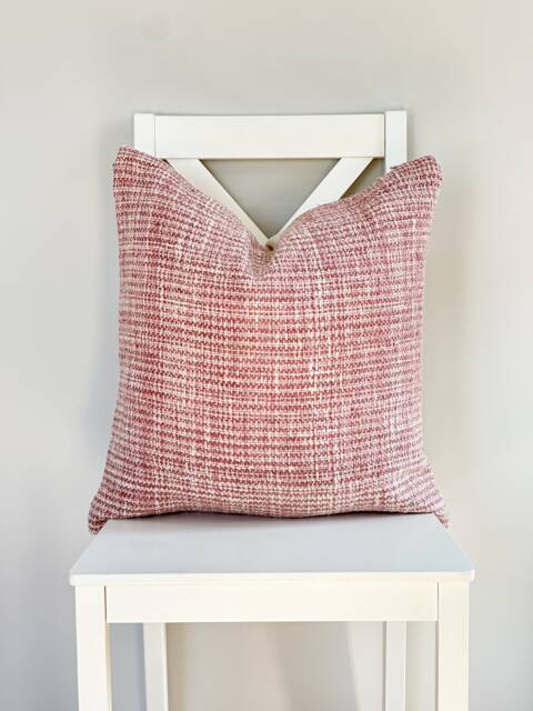 Pink Neutral Tribal Hemp Hand Woven Natural Dye Color Lumbar Pillow Cover - image 1