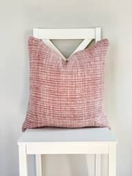 Pink Neutral Tribal Hemp Hand Woven Natural Dye Color Lumbar Pillow Cover - thumbnail 1
