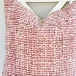 Pink Neutral Tribal Hemp Hand Woven Natural Dye Color Lumbar Pillow Cover - thumbnail 2