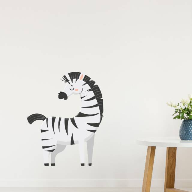 Zebra Wall Decal, Nursery Playroom Decor - image 1
