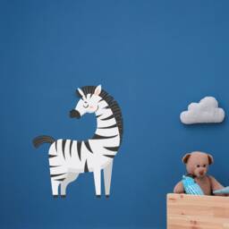 Zebra Wall Decal, Nursery Playroom Decor - thumbnail 2