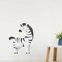Zebra Wall Decal, Nursery Playroom Decor - thumbnail 1