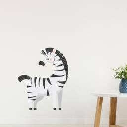 Zebra Wall Decal, Nursery Playroom Decor
