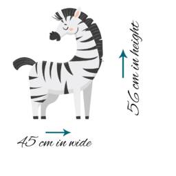 Zebra Wall Decal, Nursery Playroom Decor - thumbnail 3
