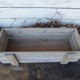 Solid Wood Open Slat Crate Box ~ Rustic Urban Farmhouse Home Decor Kitchen Utensil Holder Mason Jar Organization Centerpiece Planter - thumbnail 3