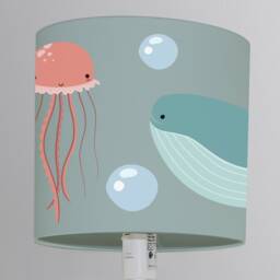 Lampshade Floor Lamp Fish Whale Nursery Ocean Sea Baby - thumbnail 3
