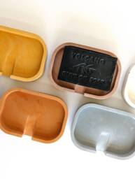 Walled Concrete Soap Dish - 35 Colours Funnelled Draining Tray Block Holder Home Kitchen Sink Accessory Spout Drainage