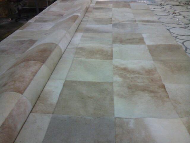 "Patchwork Cowhide Rug, Squares 12"" X 12" - image 1