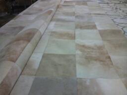 "Patchwork Cowhide Rug, Squares 12"" X 12" - thumbnail 1