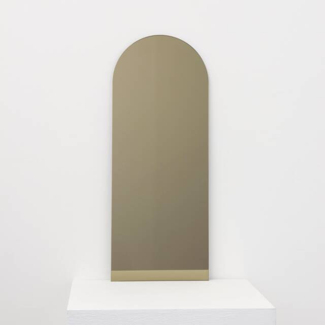 Arcus??? Arch Shaped Bronze Tinted Frameless Contemporary Mirror, Xl - image 1