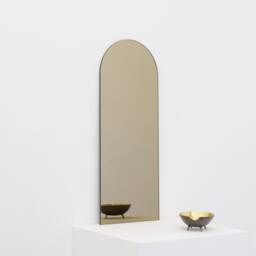 Arcus??? Arch Shaped Bronze Tinted Frameless Contemporary Mirror, Xl - thumbnail 2