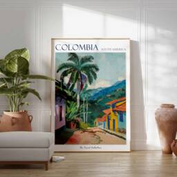 Colombia Travel Poster Tropical South American Art Print - thumbnail 3