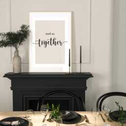 And So Together Wall Art Print, Neutral Abstract Prints, Modern Art, , Set Of 3 A4, A3 A2 A1 50x70 Sizes, Fast Delivery - thumbnail 3