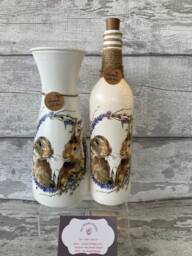 Rabbit Vase & Light Up Bottle Set, Gifts, Mother's Day Gifts , Xmas Easter Bunny, Bunny Hare - thumbnail 1