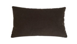 Chocolate Velvet Suede Decorative Throw Pillow Cover/Case Cushion 12x20 - thumbnail 1