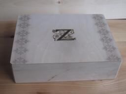 Fancy Letter Box Monogram Large Briefcase Sized Box 12 X 9 3 Customize With Letter Of Your Choice - thumbnail 1